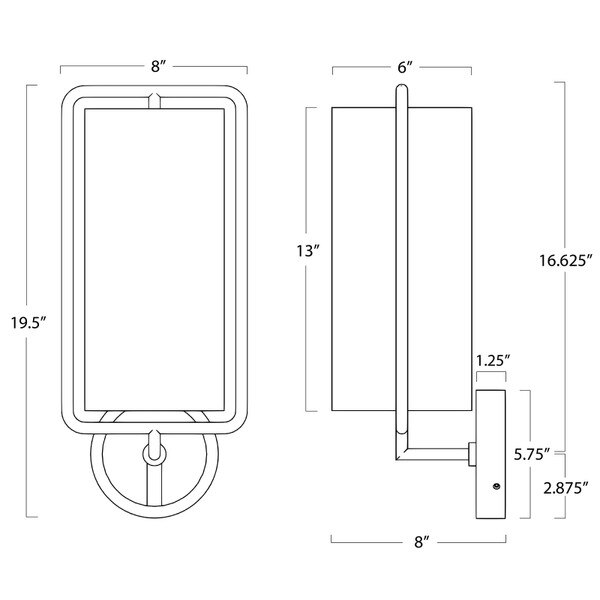 Geo Rectangle Sconce